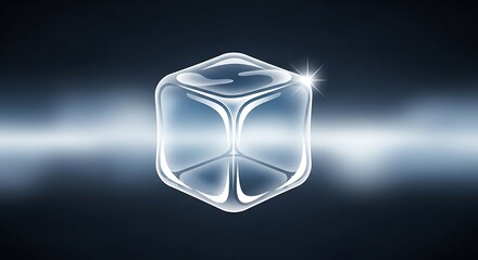 Ice cube graphic design cool frozen block transparent vector illustration