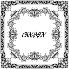 frame with floral ornament