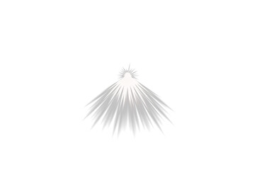 White light beam with glowing effect on transparent background, symbolizing illumination, spotlight, or divine ray.