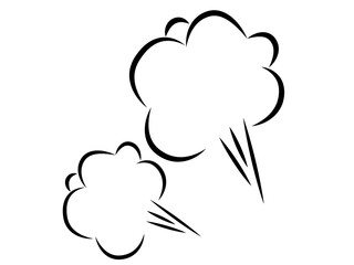 可愛いシンプルな感情のふきだし