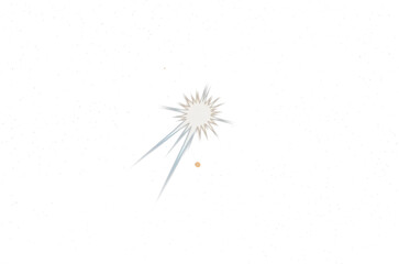 White light beam with glowing effect on transparent background, symbolizing illumination, spotlight, or divine ray.