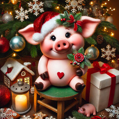 santa claus with gifts, santa claus and gifts, santa claus and christmas tree, snowman and christmas tree, christmas decoration with snowman