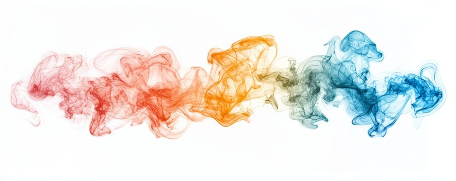 Ethereal Interpretation of Freudian Psychology: Id, Ego, and Superego Represented by Interweaving Colored Smoke Clouds