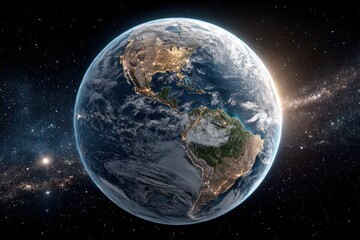 Obraz premium Earth from space, night