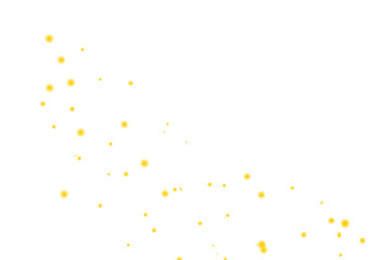Firefly overlay, scattered glowing yellow firefly effect on transparent background for photo manipulation and editing. © Lepe PNG