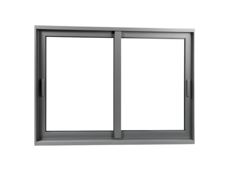 Modern Sliding Window with Gray Frame