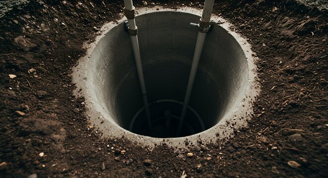 New Concrete Well Installation