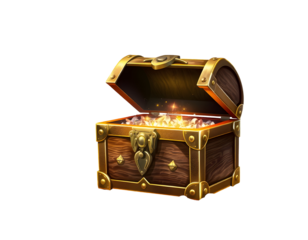 Treasure Chest with Sparkling Gems