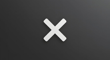 Obraz premium Simple black plus sign with drop shadow on off-white background.