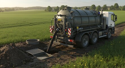 Septic Tank Truck Pumping Septic Waste