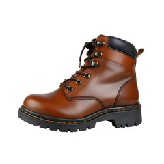 Brown Leather Boots with Laces