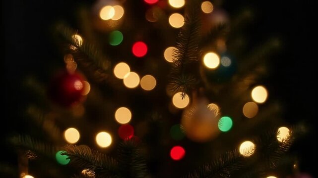 Stunning Christmas tree lights create a warm, festive backdrop perfect for holiday celebrations and seasonal promotions with beautiful bokeh