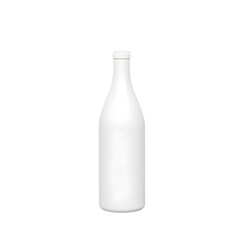 White Bottle on Transparent Background