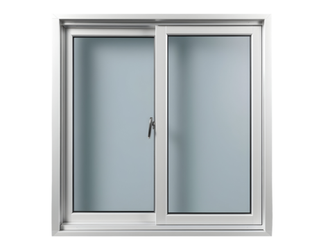 Modern White Sliding Window with Clear Glass