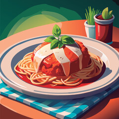 Delicious Italian meatball Parmesan dish.