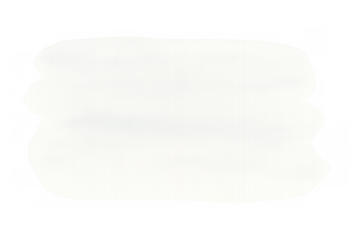 White horizontal paint brush stroke creating clean, minimalist texture against transparent backdrop, ideal for graphic design projects