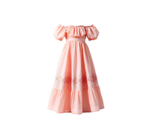 Elegant Off-Shoulder Pink Maxi Dress