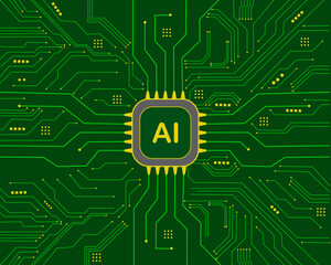 Geometric background and high tech circuit board connection system