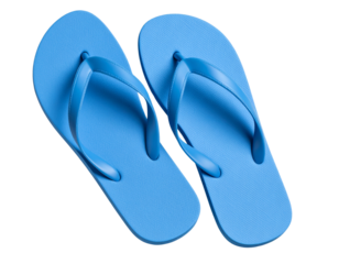 blue flip flops