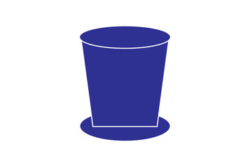 black silhouette of top hat icon.