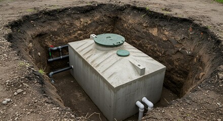 Septic Tank Installation in Ground Hole