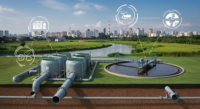 Wastewater Treatment Plant with Smart City Integration