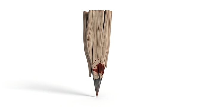 Wooden pencil with a sharp lead and a drop of blood on the wood - Powered by Adobe