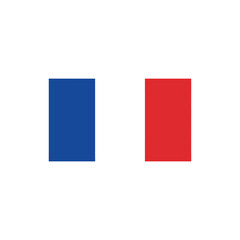 French Flag Simple Design vector illustration