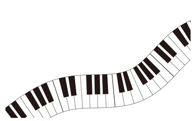 Naklejka premium ピアノのイラスト装飾背景素材