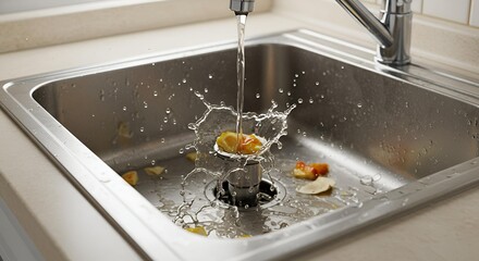 Sink disposal clogged with food