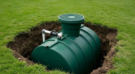 Underground Septic Tank Installed in Yard