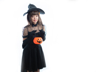 【ハロウィン】魔女コスの女性