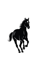 Galloping Horse Silhouette Illustration Art