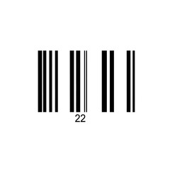 A black and white product barcode with crisp lines and alphanumeric text "CCP00022032502711" on a pristine transparent background, studio lit, no shadows, top-down view, concept of product