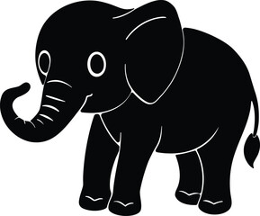 elephant outline, wild elephant vector, elephant profile shape, animal trunk silhouette, safari elephant graphic,