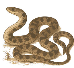 Ptyas mucosa (ular sawah atau ular jali)