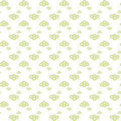 Colorful Abstract Floral Pattern with Four-Petal Symmetry on White Background