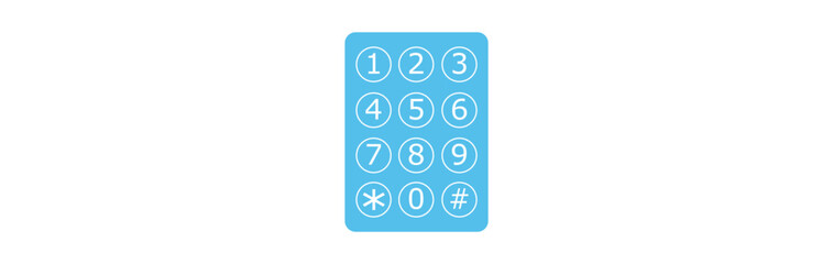 Number Button Pad for Apps and Websites in Transparent Vector Format