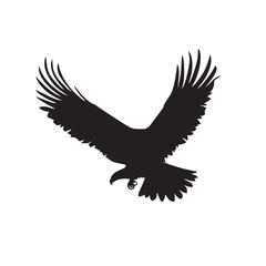 Obraz premium Eagle soars freely over snowcapped mountain peaks in majestic monochrome scenery with transparent background