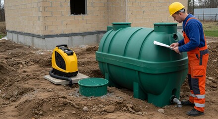 Septic Tank Installation Inspector at Construction Site