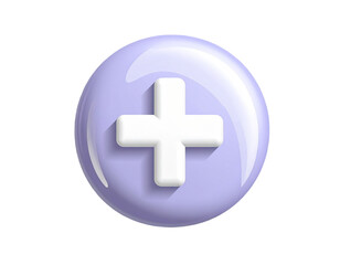 Obraz premium Discover modern medical care with a clean, 3D rendered plus symbol emblem