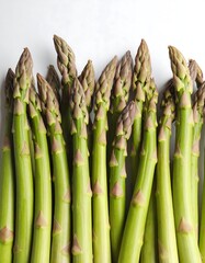 Fresh green asparagus stalks