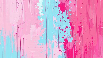 Fototapeta premium Hand painted abstract composition converted into digital pop art