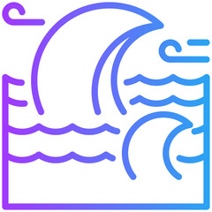 Storm Surge icon for weather, business, website, application, printing, document, poster design, etc