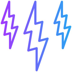 Lightning Bolt icon for weather, business, website, application, printing, document, poster design, etc