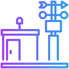weather station icon for weather, business, website, application, printing, document, poster design, etc