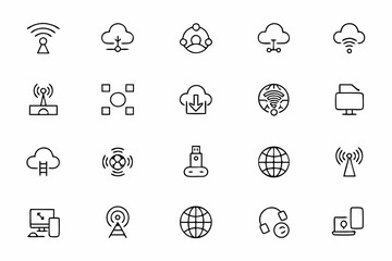 A focused bundle visualizing internet infrastructure and global digital communication