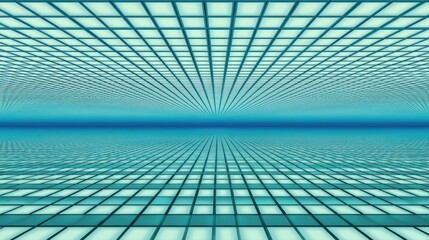Obraz premium Geometric perspective of a gridded pathway.