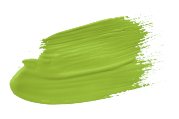 Green brush isolated on transparent background
