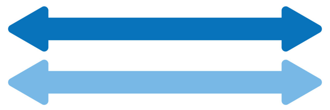 arrows pointing both ways. Both sided right left pointing arrow. Horizontal double-headed arrow. Dual sided arrow vector. Arrows data transfer icon. EPS10
